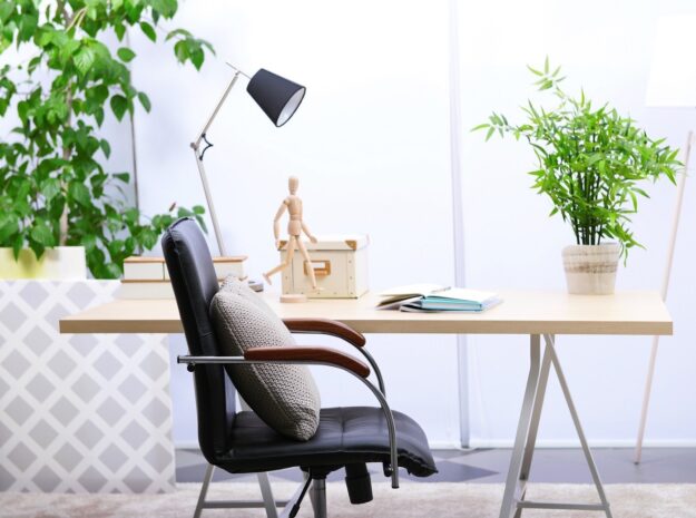 Home office desk and chair