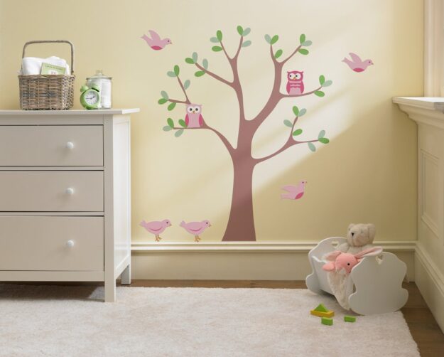 Baby room with soft motif