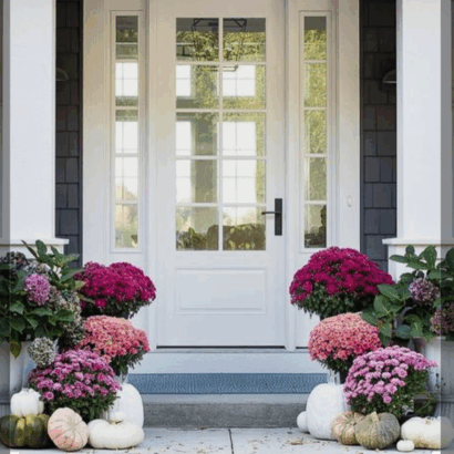 Feng Shui Front Door Plants on both sides